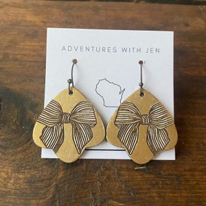 Fichier de boucle d'oreille noeud papillon - fichiers boucle d'oreille laser uniques - fichiers laser - PDF - SVG - DXF [fichier numérique uniquement] modèle de bijoux laser Glowforge