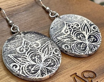 Circle Mandala Earring Design - BOHO Western Inspired Earring - Digital Laser File - PDF - SVG [Digital File Only] Glowforge Laser Engraved
