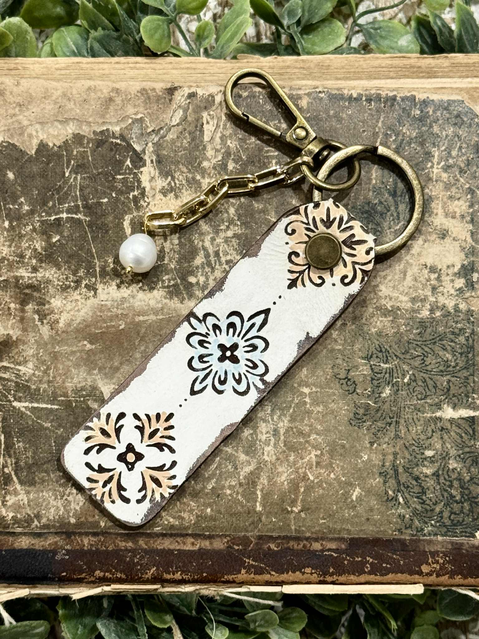 Key Chain File 2 Ornate Boho Leather Keychain Files - Keychain Leather Laser File ...