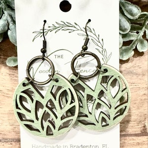 2 Glasmalerei-Ohrring-Dateien - Schlichter Boho Ohrring - Digitale Laser-Datei - PDF - SVG - DXF [Nur digitale Datei] Laser gravierter Schmuck 4