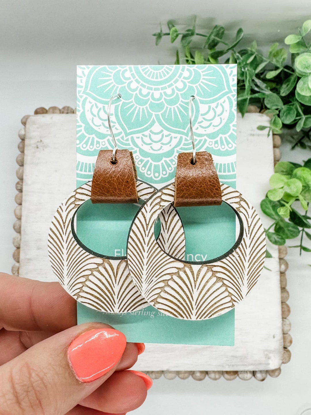Wavy Lines Earring File and Connector - Boho Engrave Earring - Laser ...