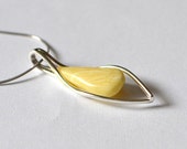 Silver and Amber Pendant, Amber Jewelry baltic Butterscotch Amber, modern jewellery, Baltic Amber