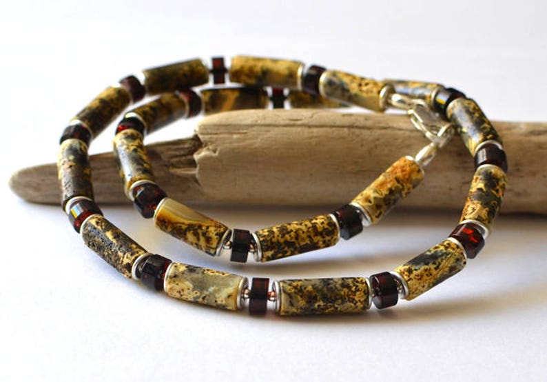 Mens Necklace Amber Jewelry for Men Natural Untreated Amber Etsy