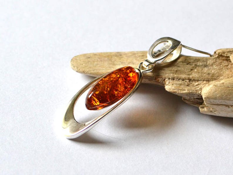 Amber Necklace Natural Amber Pendant Amber Jewellery Real Etsy