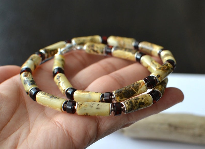 Mens Necklace Amber Jewelry for Men Natural Untreated Amber Etsy