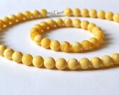 Amber Necklace and Baltic Amber Bracelet Gift For Her Organic Jewelry Set