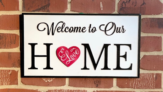 Welcome Sign with Shapes