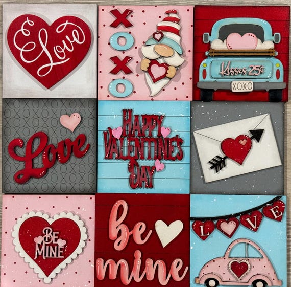 Valentines/Mardi Gras Tiles