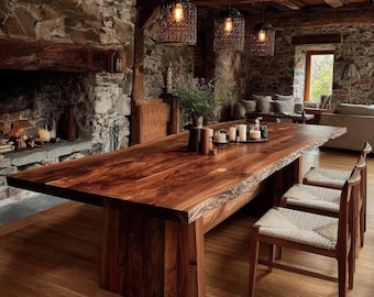 Dining Table, Wooden Table, Wood Dining Table, Solid Walnut Table, Custom Handmade Furniture