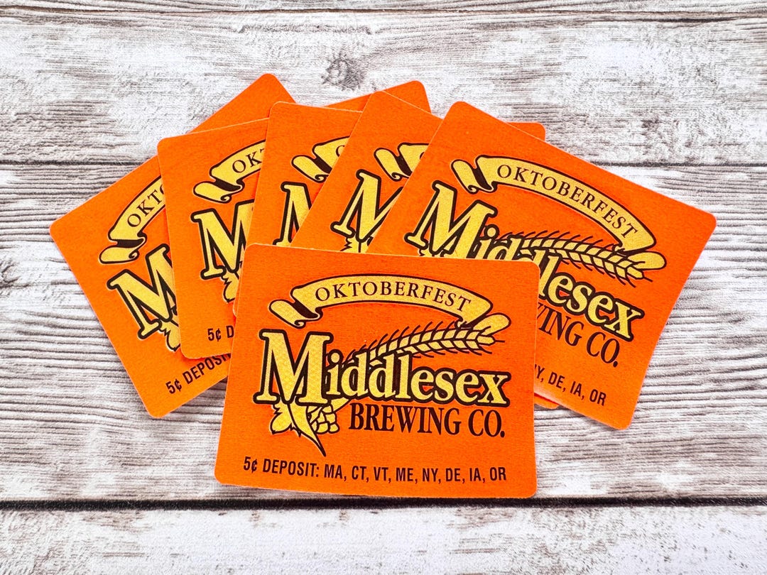 6 Vintage Oktoberfest Beer Neck Labels | Authentic 1990s Small Brewing ...
