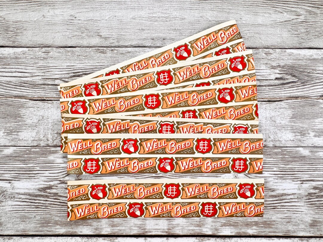 6 Vintage Well Bred Cigar Box Label Strips | Authentic 1930s Orange ...