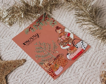 Christmas card cozy at home