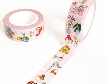 Washi-Tape that makes you happy; coffee, cycling, reading, cats, flowers, plants