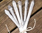 Herb Markers- Garden Markers, Stamped Garden Markers, Plant Markers, Silverware Markers, Shabby, Chic, Gardener, Gift, Garden