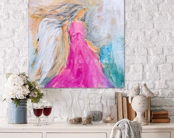 Regalo de pintura de ángel: pintura de ángel, ángel guardián, ángel, regalo de ángel guardián, impresión de ángel, original, arte de ángel, regalo de ángel, regalo, impresión