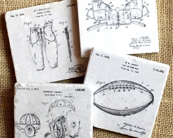 Football Decor- Football Gift, Sport Decor, Football Coaster, Man Cave Coaster, Man Cave Decor, Football, Father Day Gift, Mens Gift