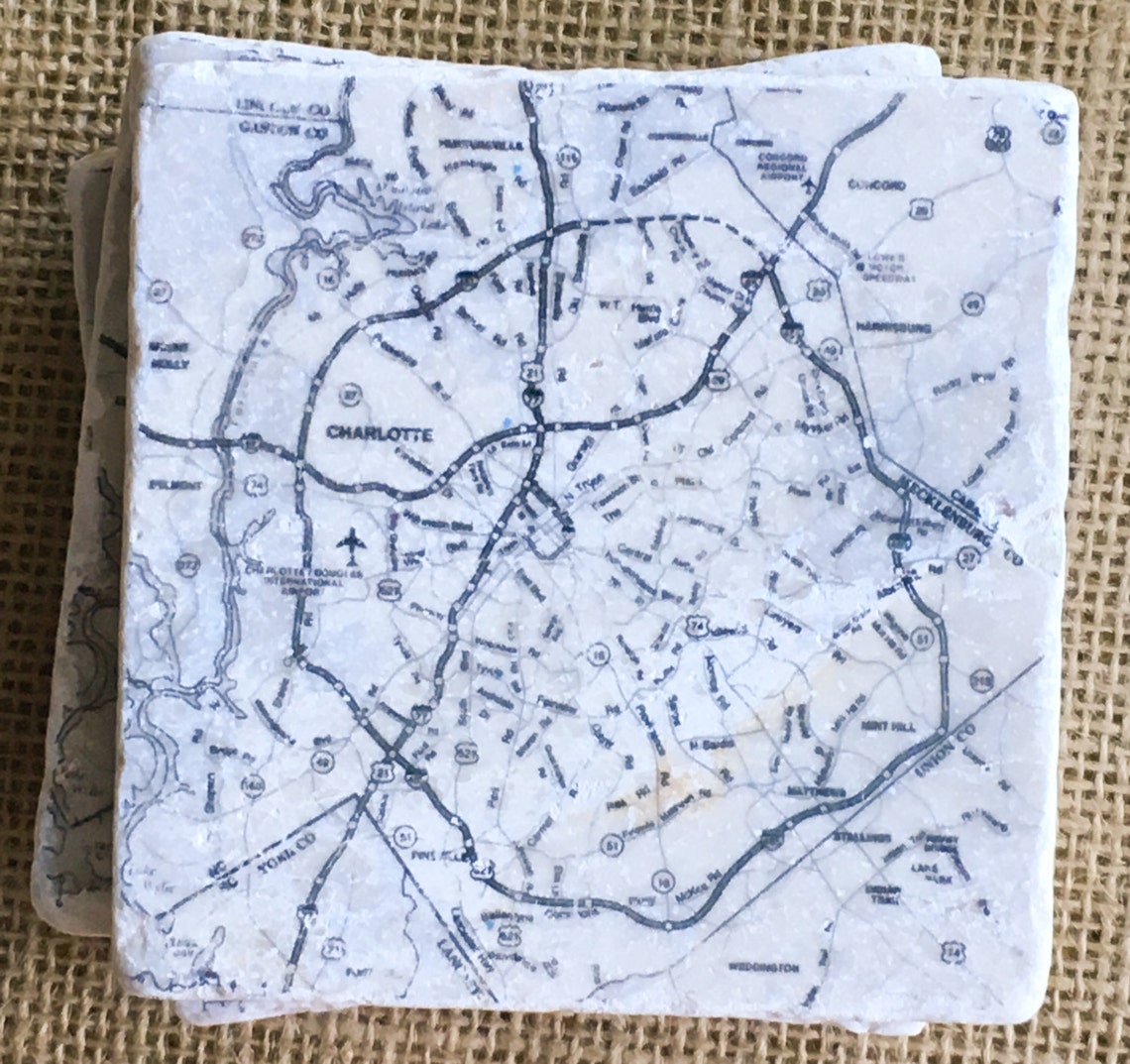 Charlotte Charlotte Gift Charlotte North Carolina City Map Etsy