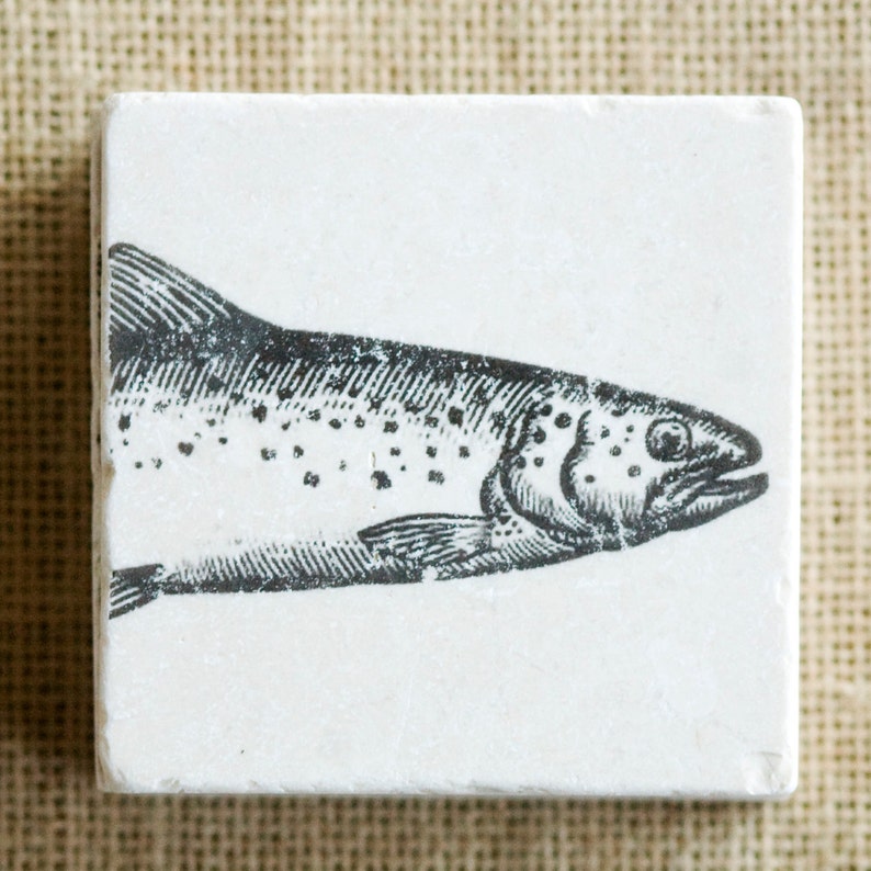 Trout Fish Coasters Cabin Decor Trout Decor Fish Decor | Etsy