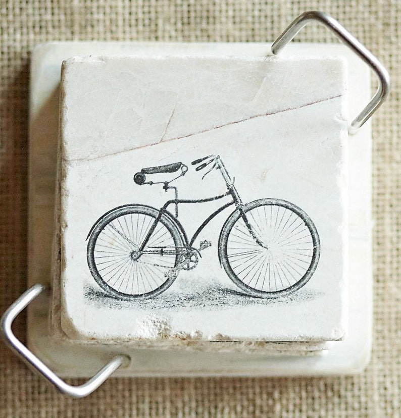 Bike, Coasters Bike Gift, Bicycle, Bike, Bicycle Decor, Bicycle Gifts, Cycling Decor, Cyclist Gift, Bike Decor, Vintage Bike, Bike Tile image 4