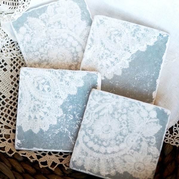 French Country Cottage- Romantic Decor, Cottage Decor, Shabby Chic Decor, Country Cottage, Coaster, Vintage, French Country, Decor, Lace