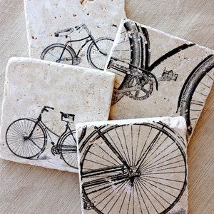 Bike, Coasters Bike Gift, Bicycle, Bike, Bicycle Decor, Bicycle Gifts, Cycling Decor, Cyclist Gift, Bike Decor, Vintage Bike, Bike Tile image 1