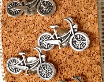 Decoración de bicicletas: bicicleta, oficina de bicicletas, chincheta, bicicleta plateada, regalo de bicicleta, regalo de bicicleta, chincheta, tablero de corcho, regalo de oficina de bicicletas