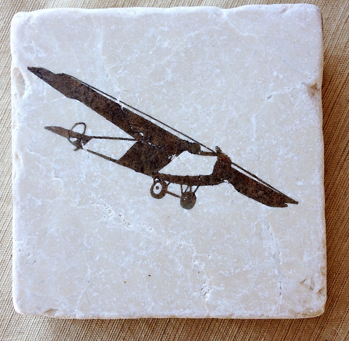 Airplane Decor Coasters Vintage Airplane Pilot Gift Etsy