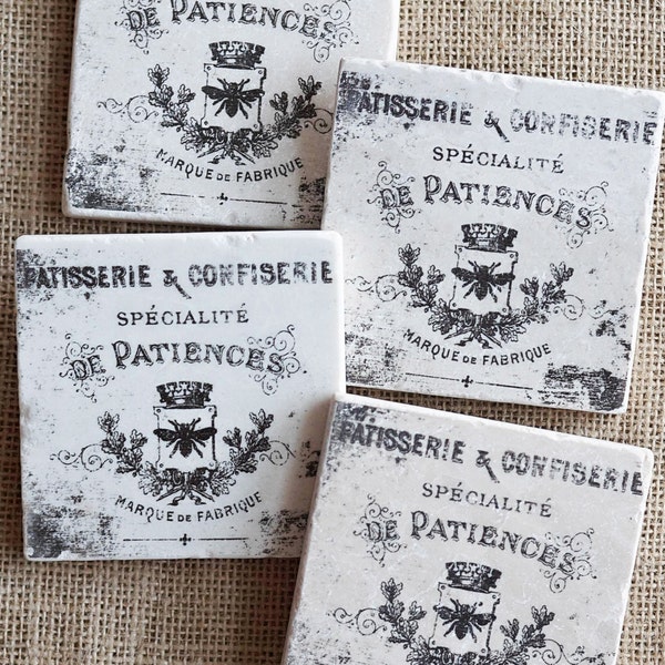 French Country- Shabby Chic, Cottage, Paris, Parisian, Decor, Gift, Cottage Coasters, Shabby Chic Coasters, French Country Coasters