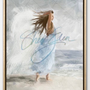 Angel Art Angel, Angel Painting, Guardian Angel, Guardian Angel Gift, Angel Print, Faith, Angel Decor, Angel Gift, Inspirational Art image 1
