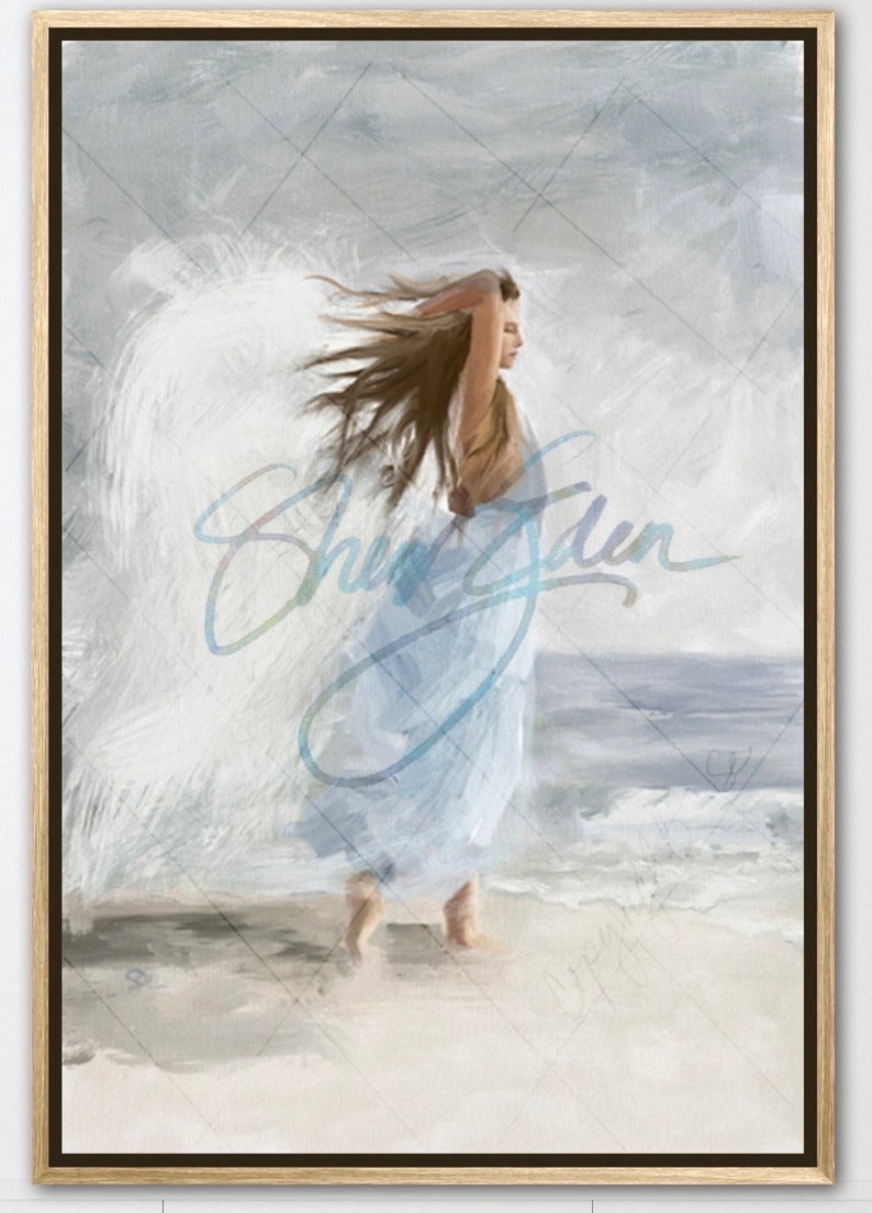 Angel Art Angel, Angel Painting, Guardian Angel, Guardian Angel Gift, Angel Print, Faith, Angel Decor, Angel Gift, Inspirational Art image 1