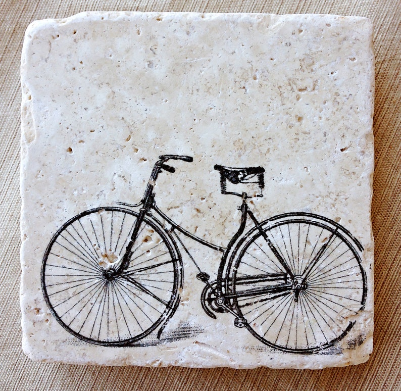 Bike, Coasters Bike Gift, Bicycle, Bike, Bicycle Decor, Bicycle Gifts, Cycling Decor, Cyclist Gift, Bike Decor, Vintage Bike, Bike Tile image 2