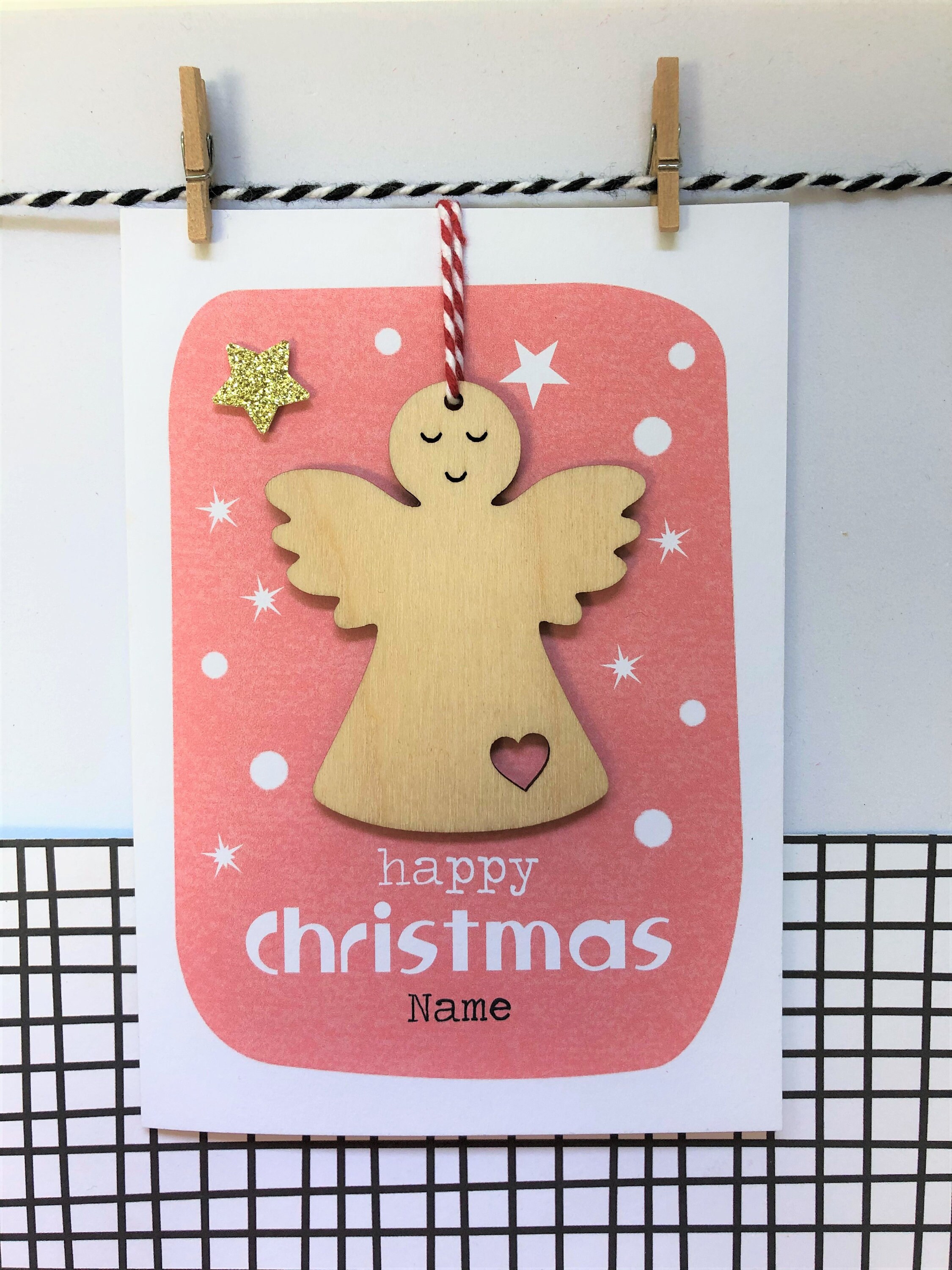 Personalised Angel Christmas Card / Keepsake Card / Angel Etsy Denmark