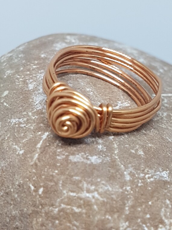 Handmade Spiral Copper Ring