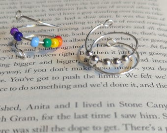 Fidget anxiety ring — adjustable wire-wrapped beaded ring for stress relief