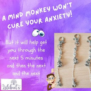 Mind Monkey Keyring: Anxiety Relief, Mental Health Aid image 4
