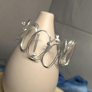 Anxiety bracelet, fiddle, fidget bangle, worry bracelet, stress, fidget, anxiety aid, anxiety jewellery,  silver plated bracelet