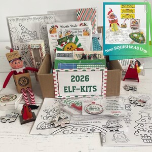2026 Elf Kit - 7, 12 or 24 Day Kit - Elf Props & Accessories - Elf Mischief For 1,2,3 Elves Or Kids - New Squishy Day