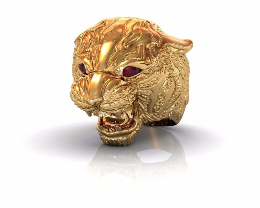 Bague Homme Saphir Dragon Tigre Japonais - Style Unique - Sans Marque Neuf