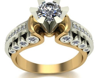 18kt gold solitaire ring fashion fashion diamonds made in italy precious bright queen girl bride engagement