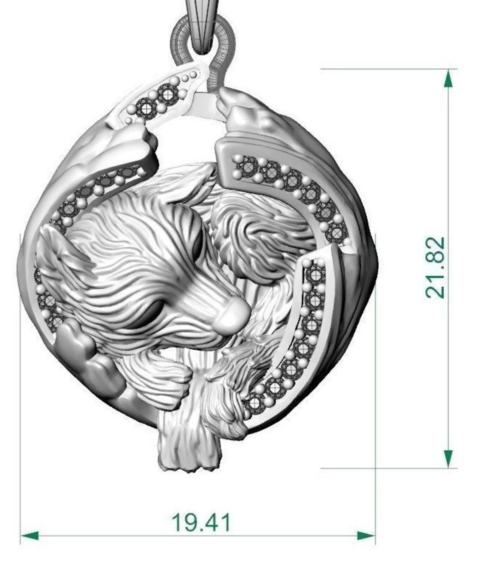 18kt Gold Animal Pendant Small Precious Wolf Gift for Woman Etsy