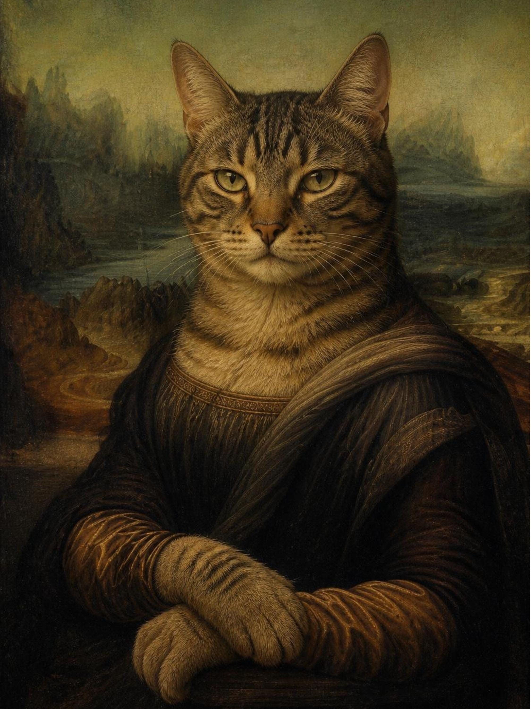 Mona Lisa Cat Digital Download - Etsy