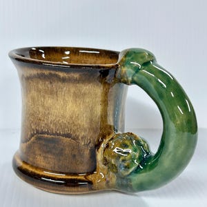 The Python-Handmade 10oz Wheel-Thrown Ceramic Mug with Sculpted Handle