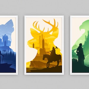 Stampe artistiche Silhouette di Game of Thrones 11 x 17 poster
