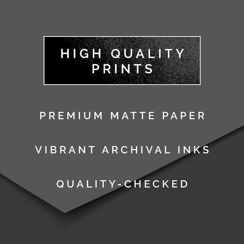 High-Quality Prints. Premium matte paper, vibrant archival inks, quality-checked.