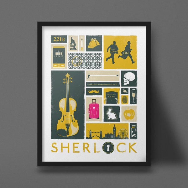 Sherlock Poster Art Modern Design Print