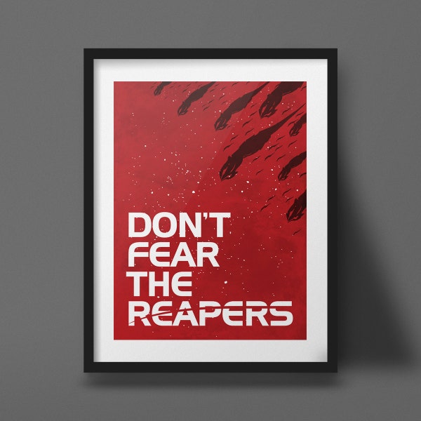 Mass Effect Poster, Video Game Art Print, Don't Fear the Reapers