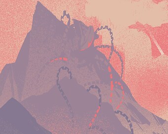 Horizon Landscape Art Print, Video Game Poster, Vertical Design - Etsy