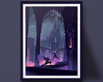 D&D Dark Elf Drizzt art print, Convention Special Edition Homeland book cover illustration