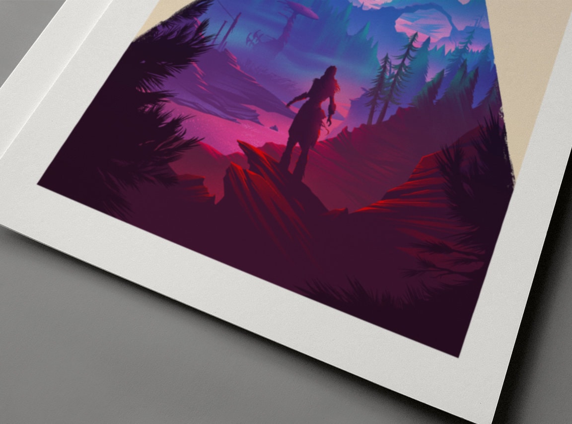 Horizon Zero Dawn Art Print Game Poster Aloy Landscape - Etsy