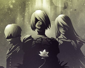 Nier Automata Art Print | Video Game RPG Poster - Etsy